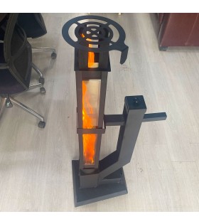 Kare 60 cm KIRILMAZ Camlı Füze Pelet Sobası